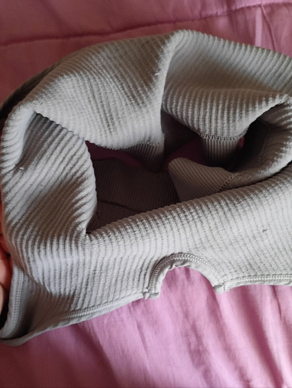 B2 Gray Ribbed Wireless Bra - Picture 3 of 4